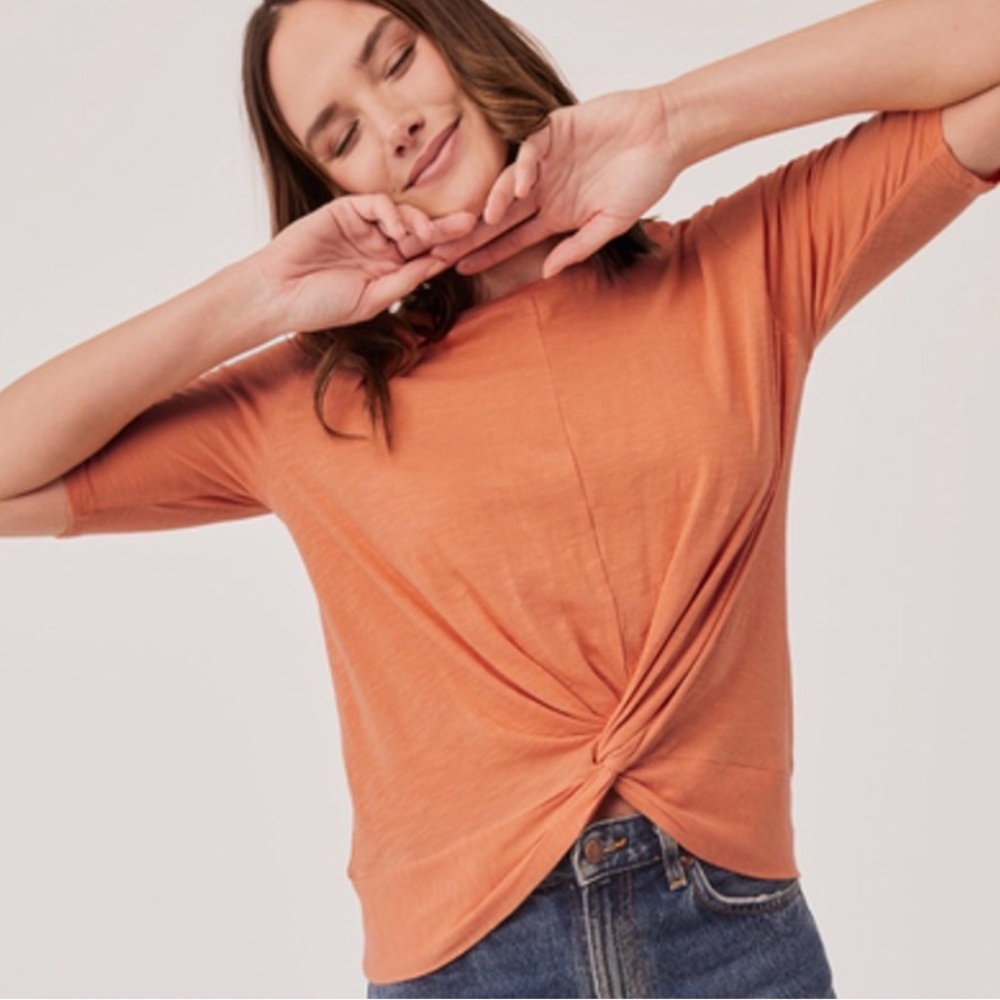 Pact Organic Twist Front Short Sleeve Tee